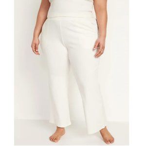 NWT - OLD NAVY: High-Waisted Rib-Knit Wide-Leg Lounge Pants for Women - 3X